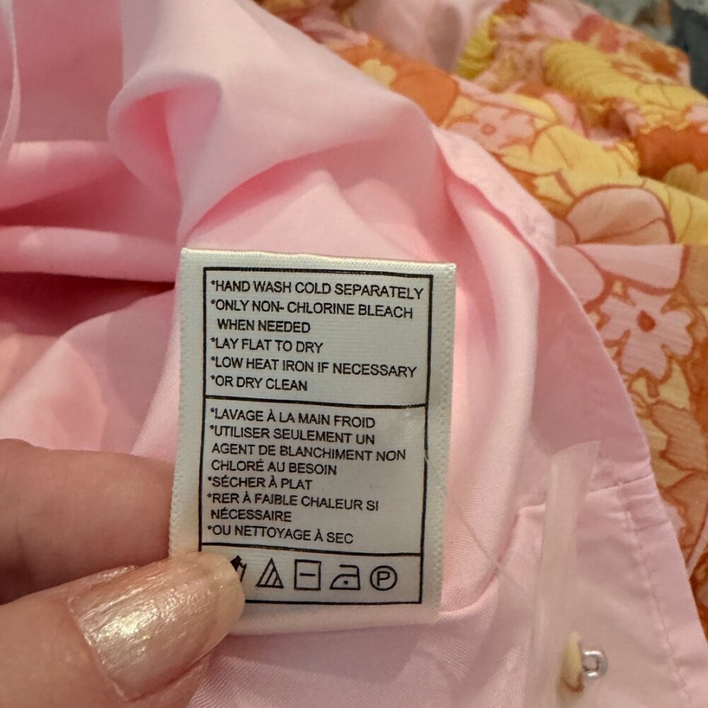 Steve Madden Women's" Retro Cadi" Open Back Mini Dress In Pink Multi - X-Small - Picture 12 of 12